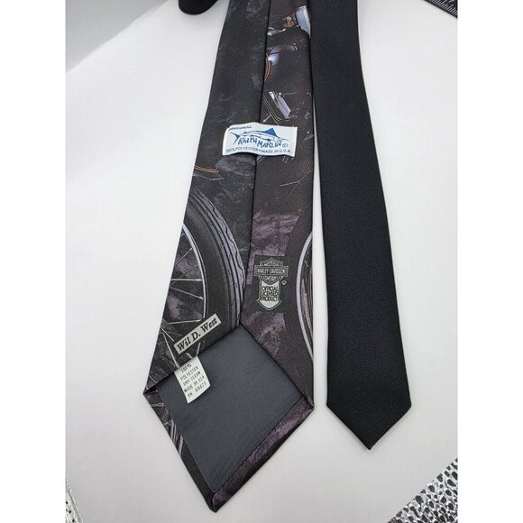Harley Davidson Motorcycle Mens Necktie Ralph Marlin 'The Leading Edge' 1992 Vtg - Picture 6 of 8
